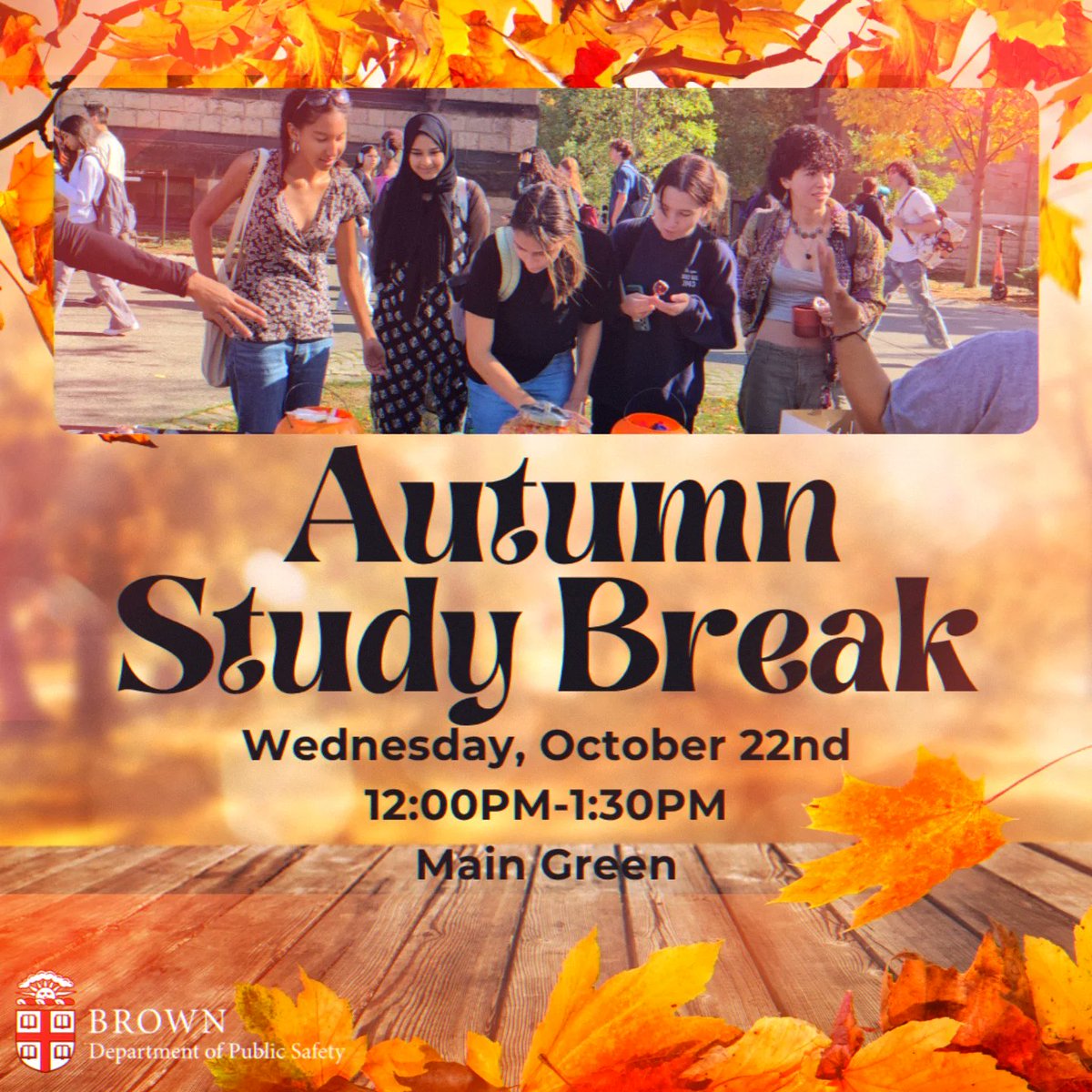 Brown_DPS's tweet image. Need a break from studying? 📚💤
Join DPS for snacks, music, a giveaway &amp;amp; good vibes! 🍪🎶
Meet the team that keeps our campus safe and learn about their safety resources &amp;amp; events. 💛
#StudyBreak #PublicSafety #CampusLife