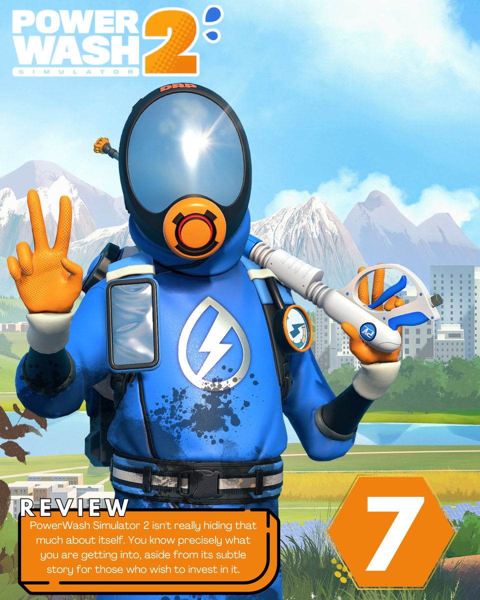 PowerWash Simulator 2 isn't really hiding that much about itself. You know precisely what you are getting into, aside from its subtle story for those who wish to invest in it.

Review: consolecreatures.com/powerwash-simu…