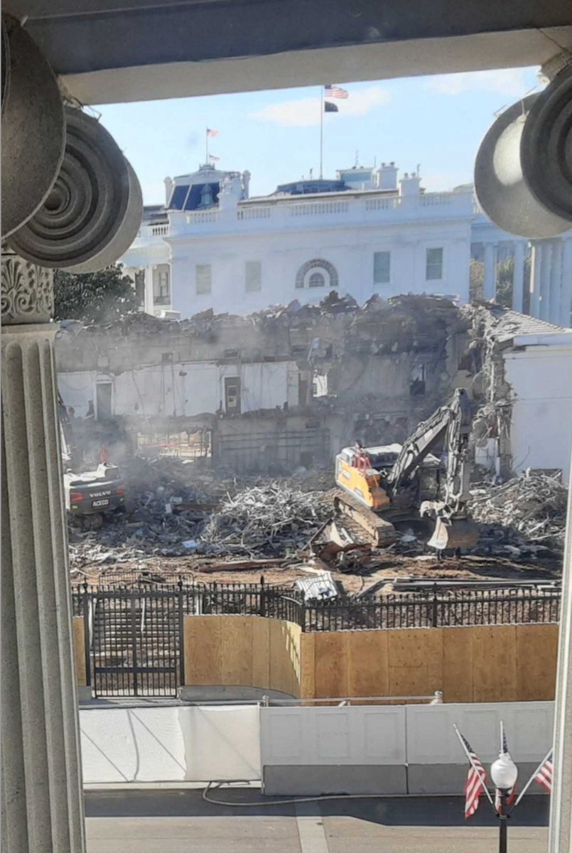 Updated photo of the East Wing being destroyed
