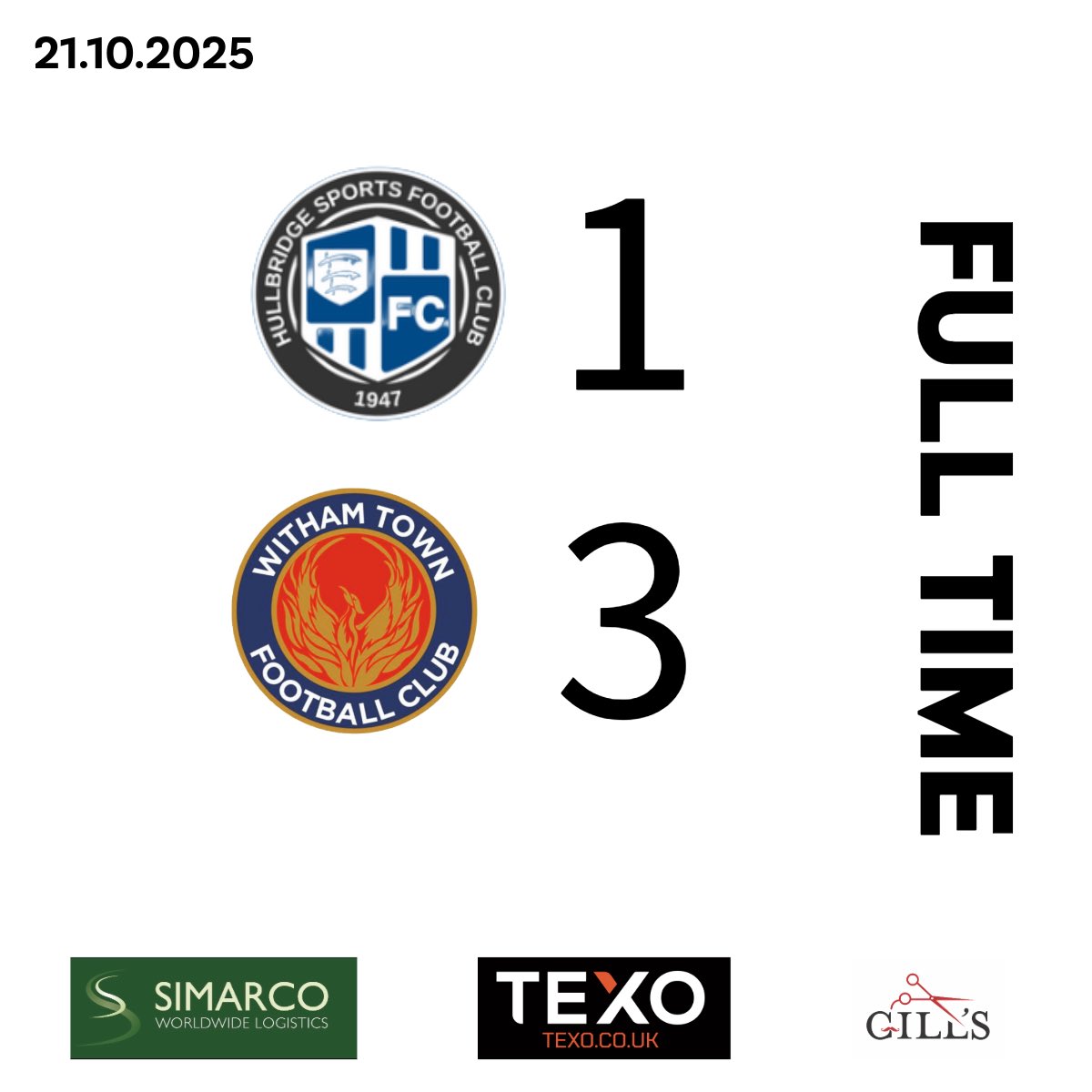 An away win at Hullbridge FC sees us through to the next round of the Essex Senior Cup!