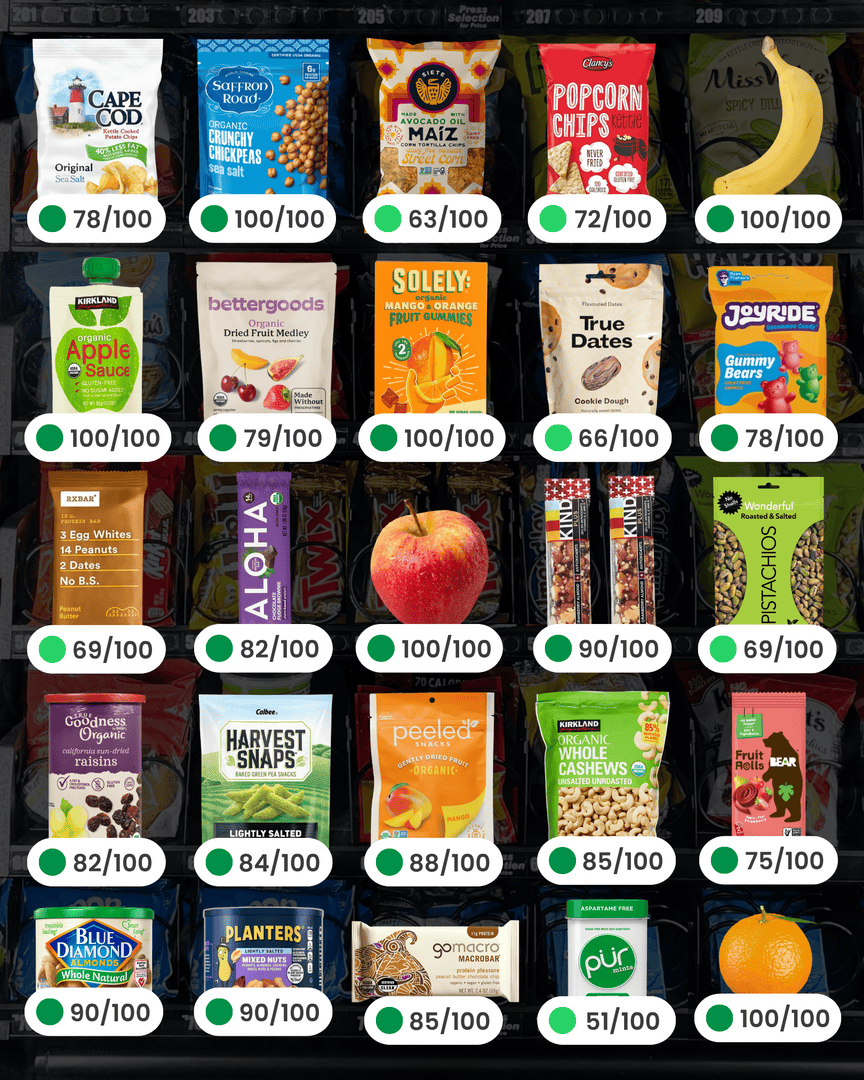 It’s time to call out vending machines 📣. We’ve all grabbed an on-the-go snack from one — at school, the gym, even the hospital. But why aren’t we questioning what’s inside?

Loaded with unhealthy, ultra-processed snacks, these machines are overdue for a serious reform. We