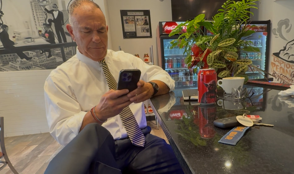 Kosta Diamantis spent most of the day today at a pizza shop near the courthouse while jurors in his corruption trial deliberated.

He was more than willing to talk when I popped in for a cappuccino.

Hear what he had to say on <a href="/WTNH/">WTNH News 8</a>.