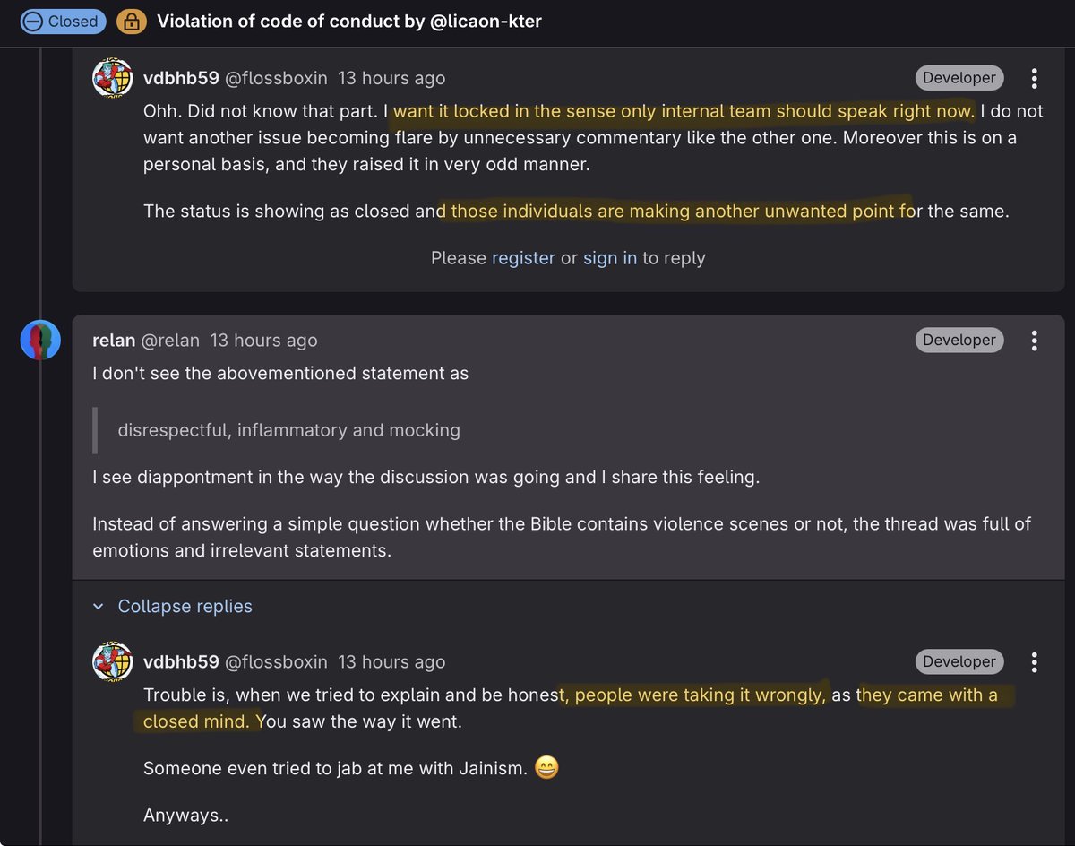LundukeJournal's tweet image. The F-Droid “Bible is NSFW” story continues.
The developer of an open source Android VPN App (WG Tunnel), offended by F-Droid’s classification of Bible Apps as “pornography”, requested his App be removed from the F-Droid App Store.
An F-Droid developer responded by mocking…