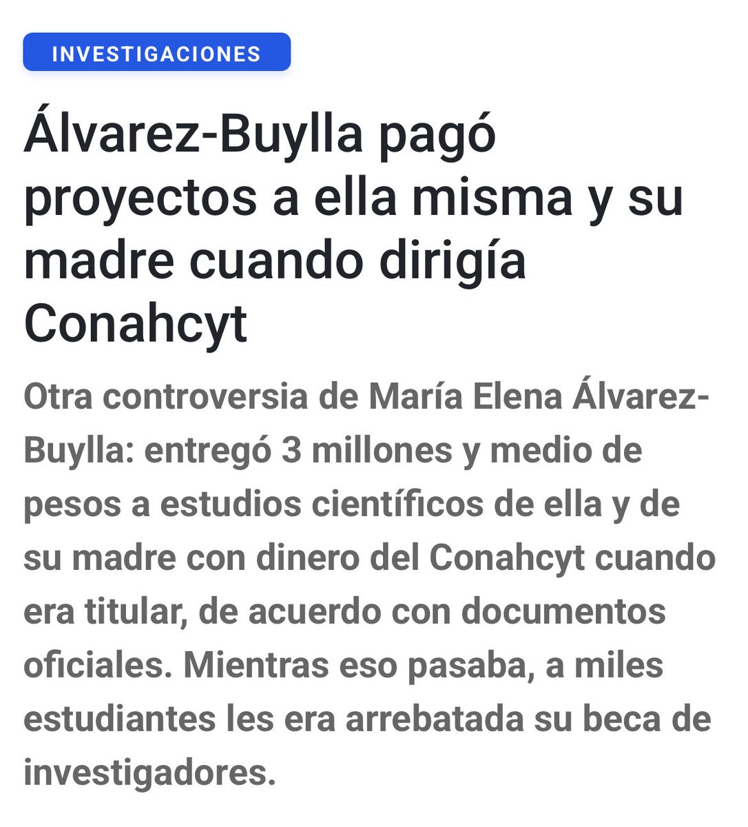 De la “austeridad republicana” al laboratorio del nepotismo. La exdirectora del Conacyht convirtió la ciencia en feudo familiar y laboratorio para los privilegios personales. Ella y AMLO prometieron limpiar la corrupción, pero solo la maquillaron con el lenguaje de la