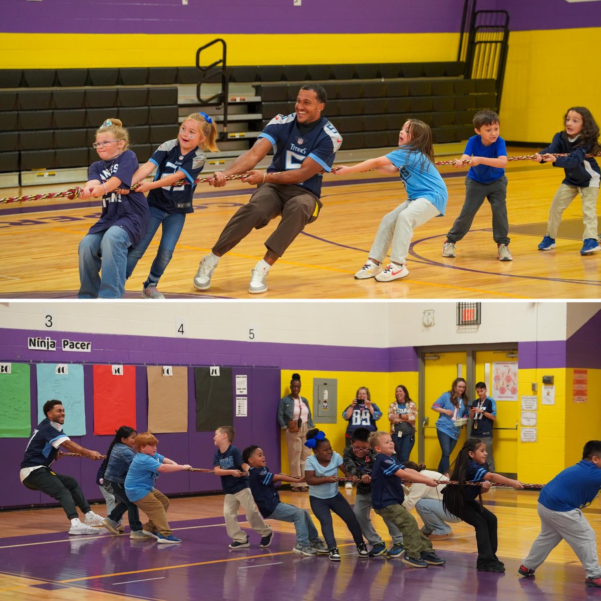 RobCoSchools's tweet image. CES students brought the Titans to school!

Mrs. Brown’s 2nd graders earned a visit from Chimere Dike &amp;amp; Elic Ayomanor through the Take A Titan To School program.

Students enjoyed games, merch, and a fun Q&amp;amp;A with the players!

#WeAreRCSTN