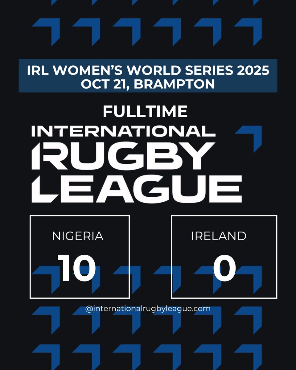 Congratulations to Nigeria who have qualified for the final of the IRL Women's World Series 2025 with a 10-0 defeat of Ireland at Terry Fox Stadium to move one step closer to a place in next year's World Cup.
#irlworldseries