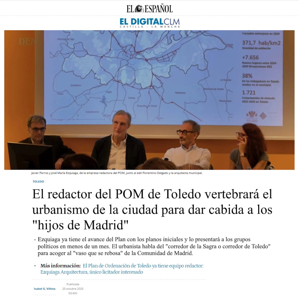 #Toledo #Urbanismo  
¿Un nuevo plan de ordenación urbanística municipal (POM) al servicio de las necesidades de Toledo y sus habitantes?... No: al servicio de las n€c€sidad€s de Madrid y sus habitantes... ¿Qué puede fallar?
Vía @ElEspanolCLM. 
Enlace
tinyurl.com/2cvn6xno