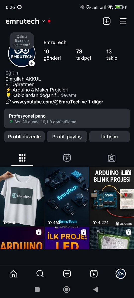 emruss's tweet image. Ben Emrullah, Arduino projeleriyle takılıyorum ve deneyimlerimi Instagram’da paylaşıyorum.
Gel, birlikte kodlayalım, üretelim, eğlenelim! 🤖💡
👉 @emrutech
#Arduino #Teknoloji #Projeler #KodlaÖğren