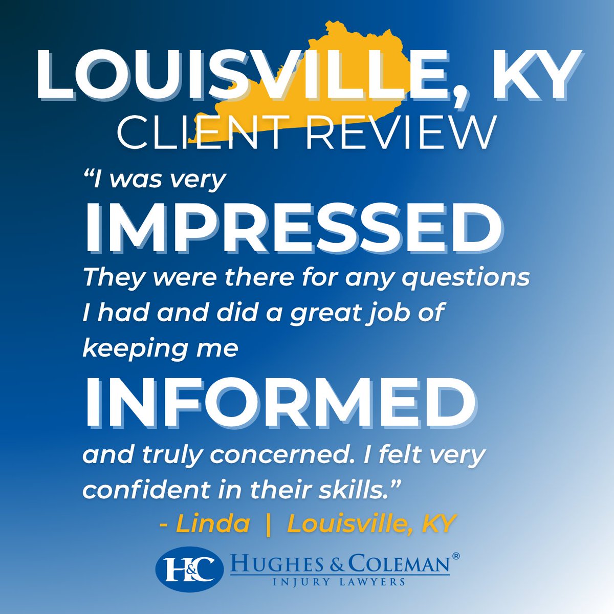 Have you ever wondered how our clients feel about our services? Check out a recent 5-star review from a Louisville, KY client to find out! ⭐
#hughesandcolemaninjurylawyers #hughesandcoleman #personalinjurylawyers #lawfirm #kentucky #louisvilleky #clientreview #fivestarreview