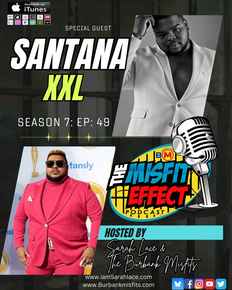 knockoutnetwork's tweet image. NEW @burbankmisfits The Misfit Effect episode titled The Soul Effect w/ Santana XXL @SantanaXXLLL w/ host @iamsarahlace &amp;amp; @rawstarr for audio  podcasts.apple.com/us/podcast/the… burbankmisfits.com/podcast/santan… &amp;amp; Every Podcast Platform. for video: youtu.be/uHVDBWku64U #podcast