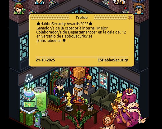 LEduardoJR! (@leduardojr3) on Twitter photo Muchas gracias <a href="/ESHabboSecurity/">HabboSecurity</a> por el premio "Ganador/a Mejor Colaborador/a de Departamentos" en la gala del 12 aniversario. 🏆🥳💙 Muchas gracias <a href="/ESHabboSecurity/">HabboSecurity</a> por el premio "Ganador/a Mejor Colaborador/a de Departamentos" en la gala del 12 aniversario. 🏆🥳💙