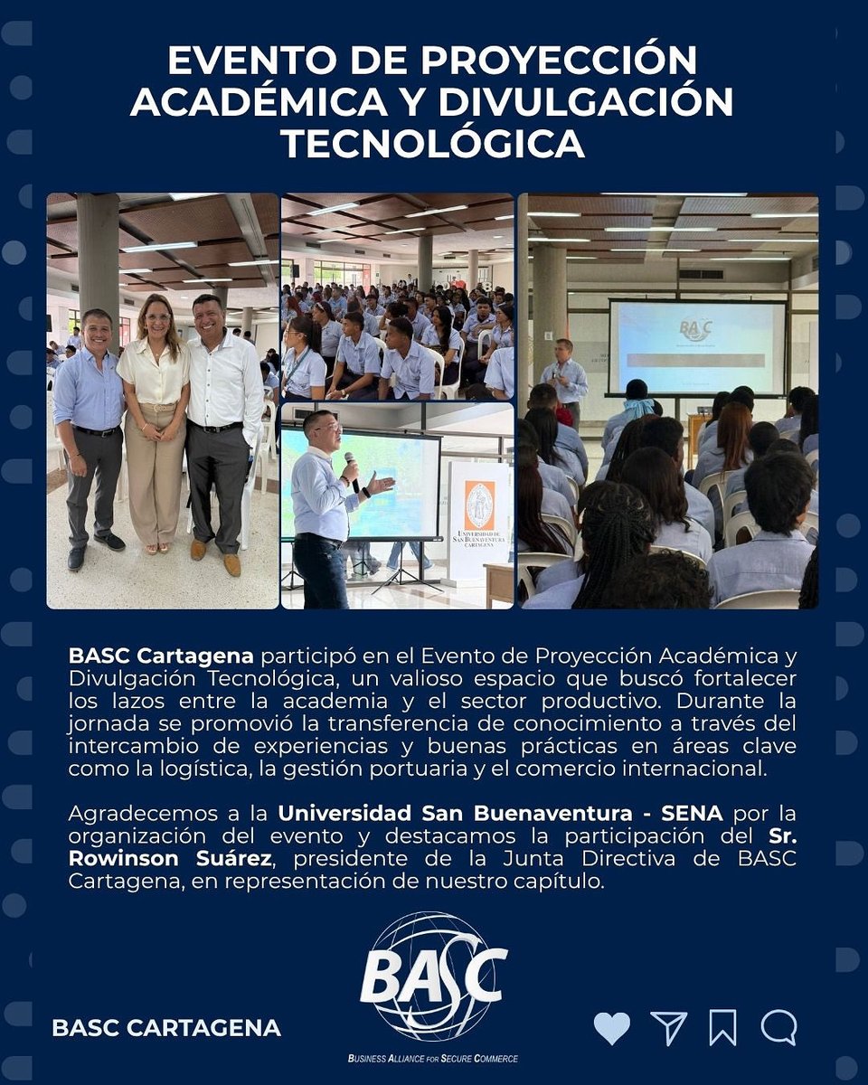 📚 Participamos en el Evento de Proyección Académica y Divulgación Tecnológica, un espacio clave para fortalecer vínculos entre academia y sector productivo. Gracias Universidad San Buenaventura - SENA por la organización.