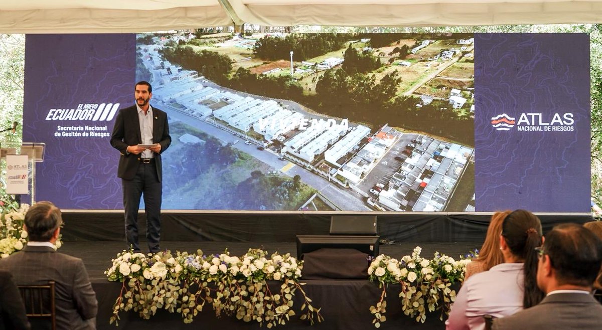 Participé en la firma del convenio para el desarrollo de la plataforma del Atlas Nacional de Riesgos de <a href="/Riesgos_Ec/">Riesgos Ecuador</a>.
Este instrumento marca un punto de inflexión en cómo el Ecuador planifica su desarrollo: permitirá anticipar riesgos, proteger infraestructuras críticas y