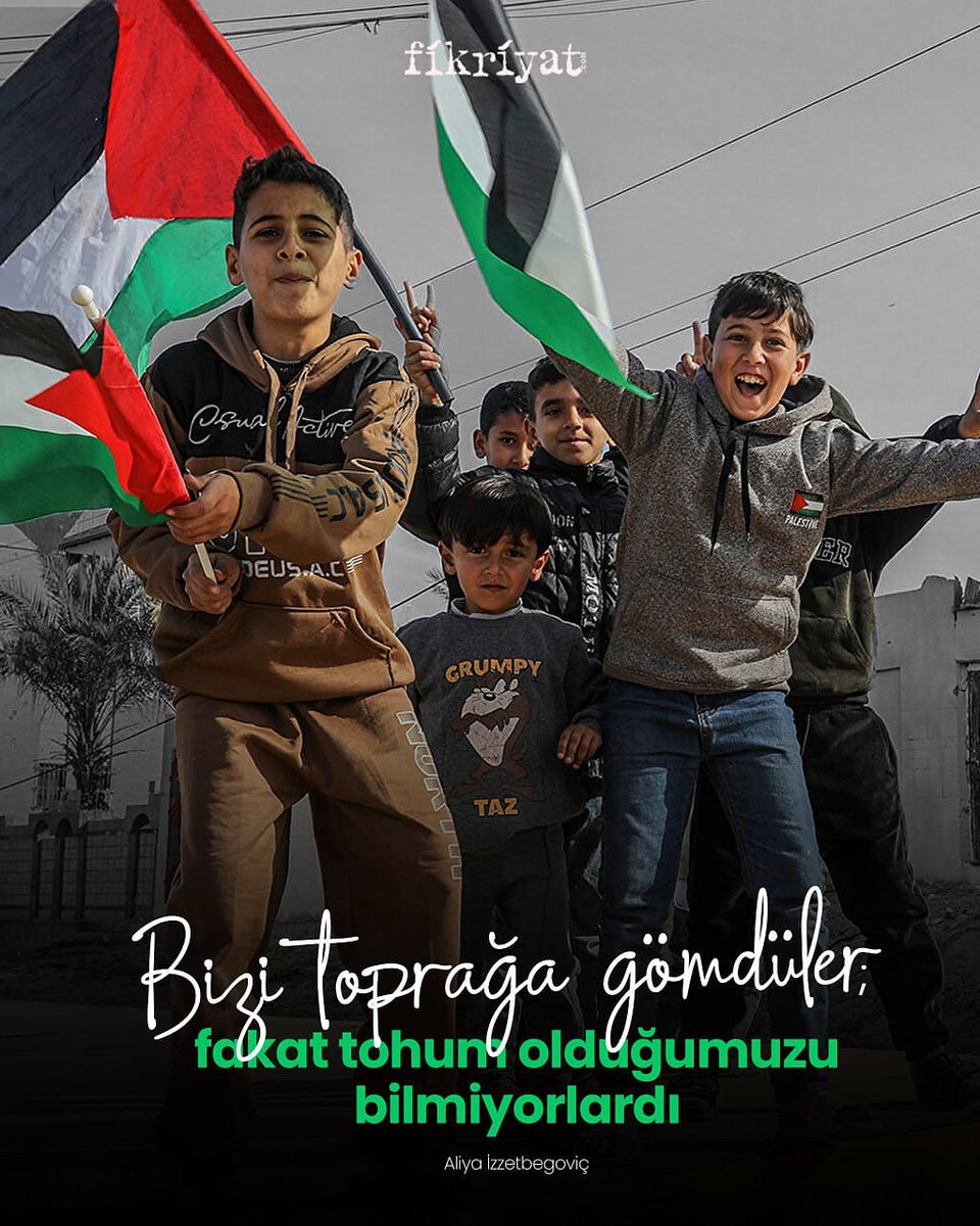 “Bizi toprağa gömdüler ama tohum olduğumuzu bilmiyorlardı.” 🇵🇸