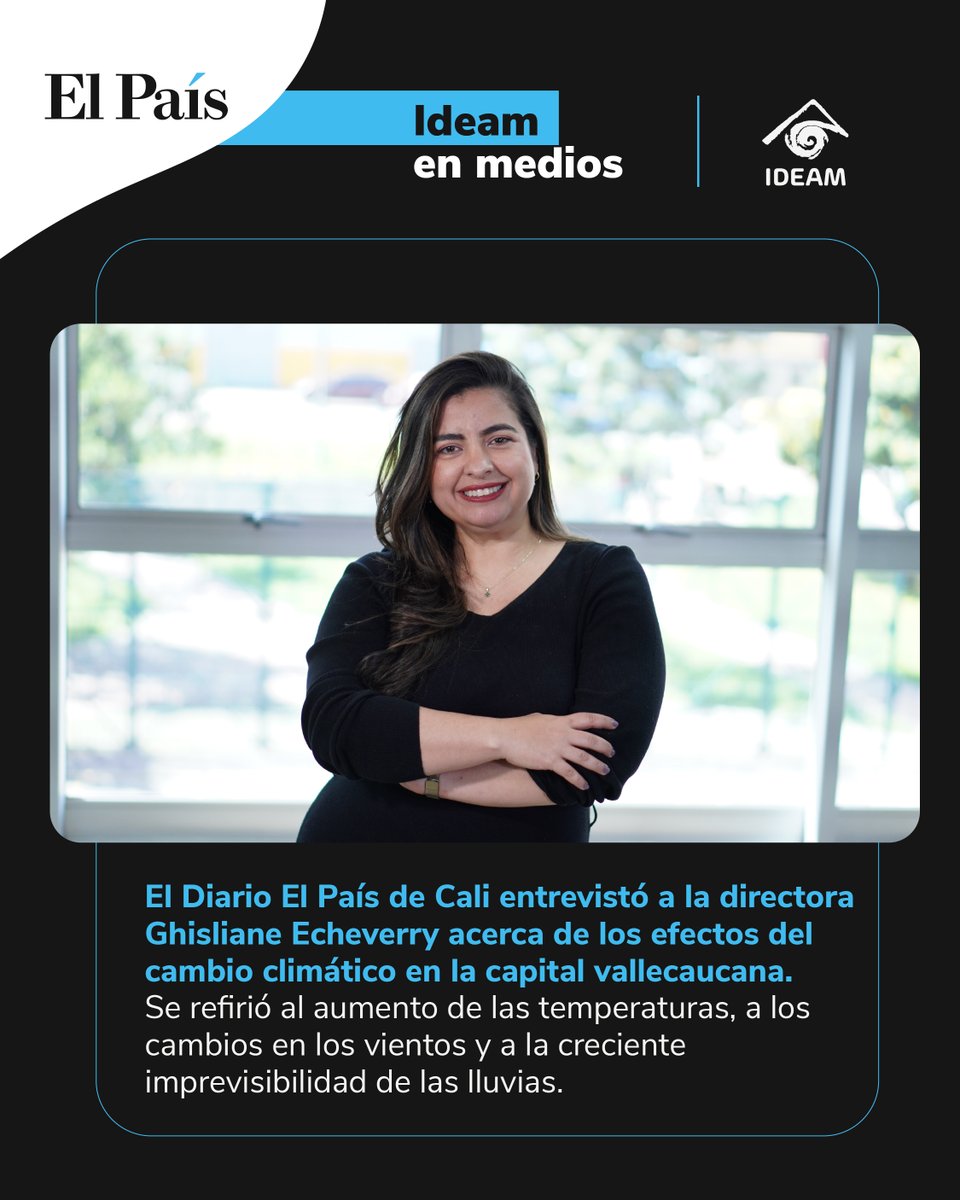 IDEAMColombia's tweet image. 💬Nuestra directora general, @ghisecheverry, habló con @elpaiscali sobre los efectos del #CambioClimático 🌦️ en la capital vallecaucana.

📰Conoce más sobre los retos y acciones desde el #Ideam👉bit.ly/48DmIbc
