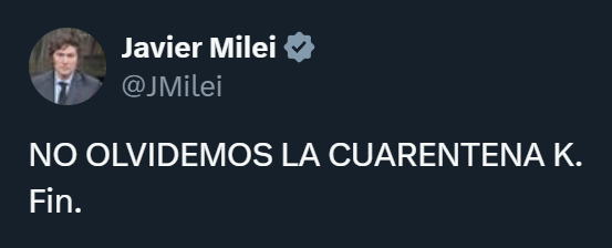 MatiAromi's tweet photo. Mamita, si seguís pensando en la CUARENTENA después de CINCO AÑOS es porque sos total y absolutamente deficiente. Fin. https://t.co/oM5C2nEvWN