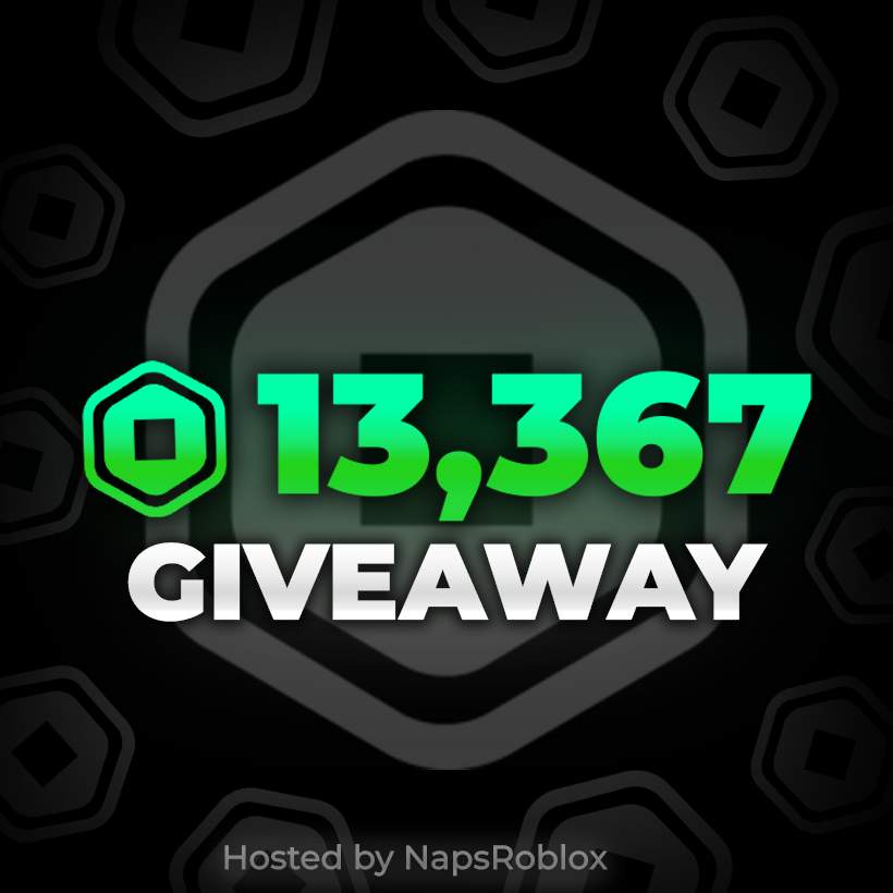 NapsRoblox's tweet image. 13,367 ROBUX GIVEAWAY! 💸
To Enter: 
📷 1: Follow me (@NapsRoblox) 
❤️ 2: Like and Repost
💬 3: Comment anything
Giveaway Ends in 6 Days.. ⌛