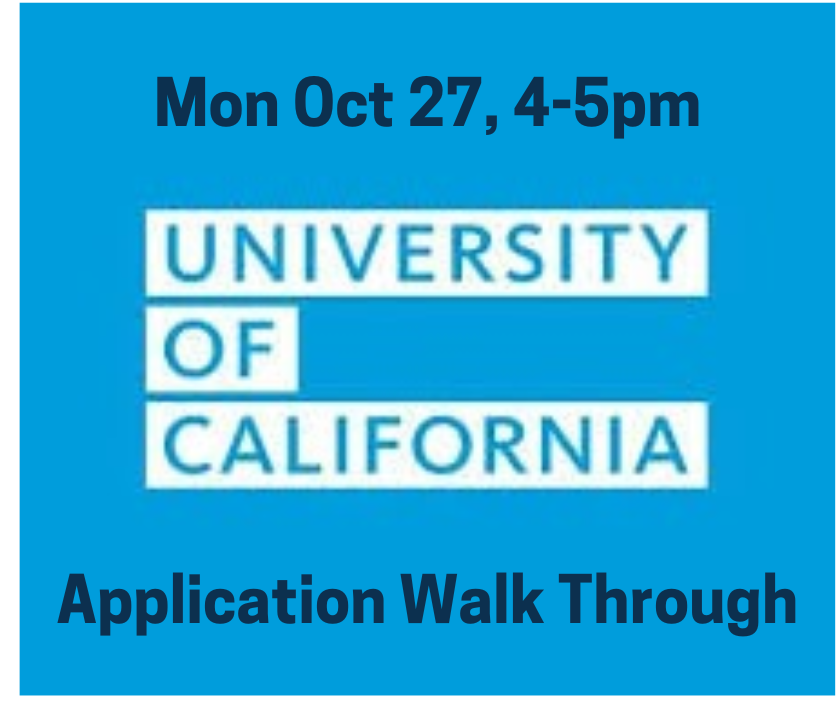 Mark your calendar for this UC Application Walk Through - Link  in bio (Join meeting virtually) on Monday, Oct. 27th from 4-5pm.  Don't miss this great opportunity!!  #lvusdrocks #chargeOn @instagoura