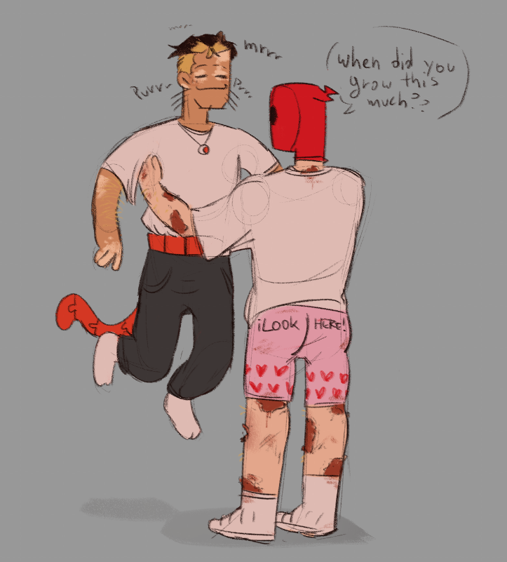 grown man purrs because his dad picks him up.

#deadpool #marveloc