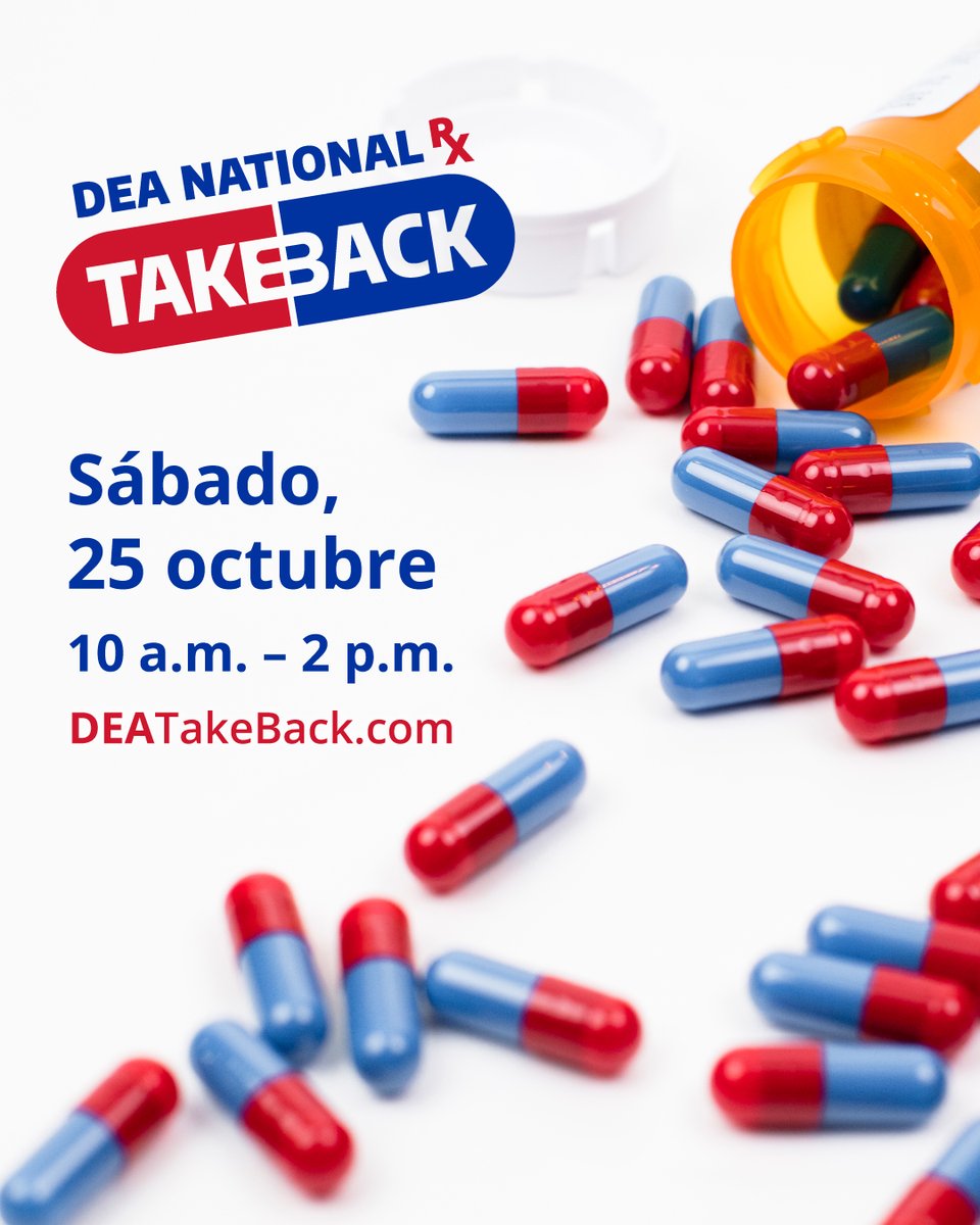 Join us this Sat., October 25th, 10AM-2PM for the #DEATakeBack event! If you have medications you no longer need, haven't used, or that have expired, drop them off @ Alhambra PD (211 S. First St.) -- no questions asked!

Find a collection site near you: deatakeback.com