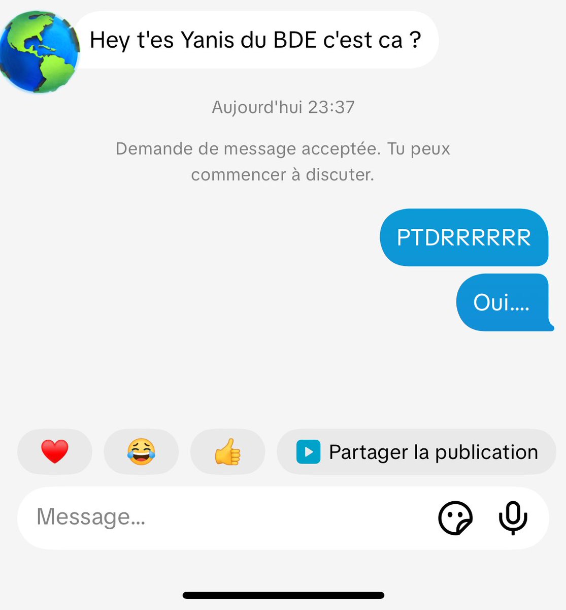 surpnm's tweet image. Le dm le plus lunaire de ma vie