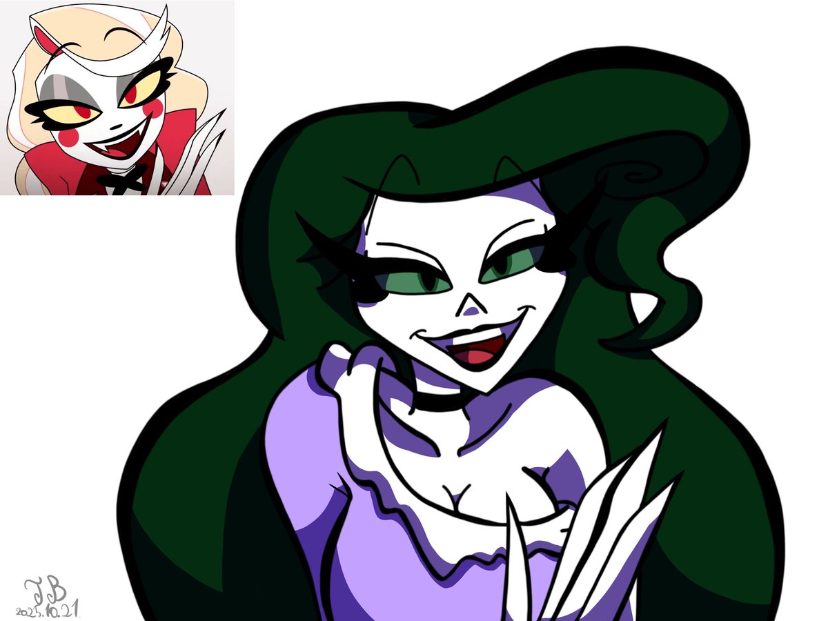 Bogit0717's tweet image. Redrawing it on digitaly!

#hazbinhotel #hazbinhotelfanart #hellaversOC