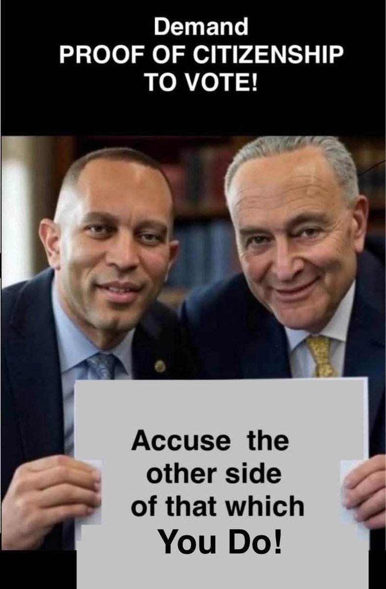 KimTruth45's tweet image. Question: Rep Jeffries 
Why did Biden Open Our Borders?
If Illegals do not vote,
Why were Illegal Immigrants Registered to vote but not vetted?
Where were you then?

#shutdown2025 vs #AmericFirst 
@realDonaldTrump is Right!
@RepJeffries  @RepRaskin  @SenSchumer @DOGE