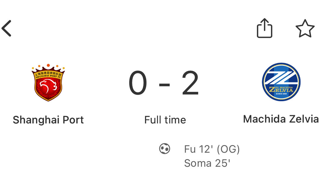 🇯🇵 Machida Zelvia were in Japan’s seventh tier 20 years ago and are coached by Go Kuroda, whose only previous head coach experience was at high school level.

Today, they won a match in the AFC Champions League - Asia’s premier club competition - for the first time in their