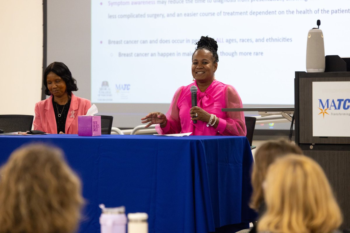 matcmilwaukee's tweet image. 💗 October is Breast Cancer Awareness Month 💗

Students, faculty, and community members came together for a panel discussion about gynecological and breast cancer, highlighting the importance of early detection and shared stories of survival.

matc.edu/news/2025/10/c…