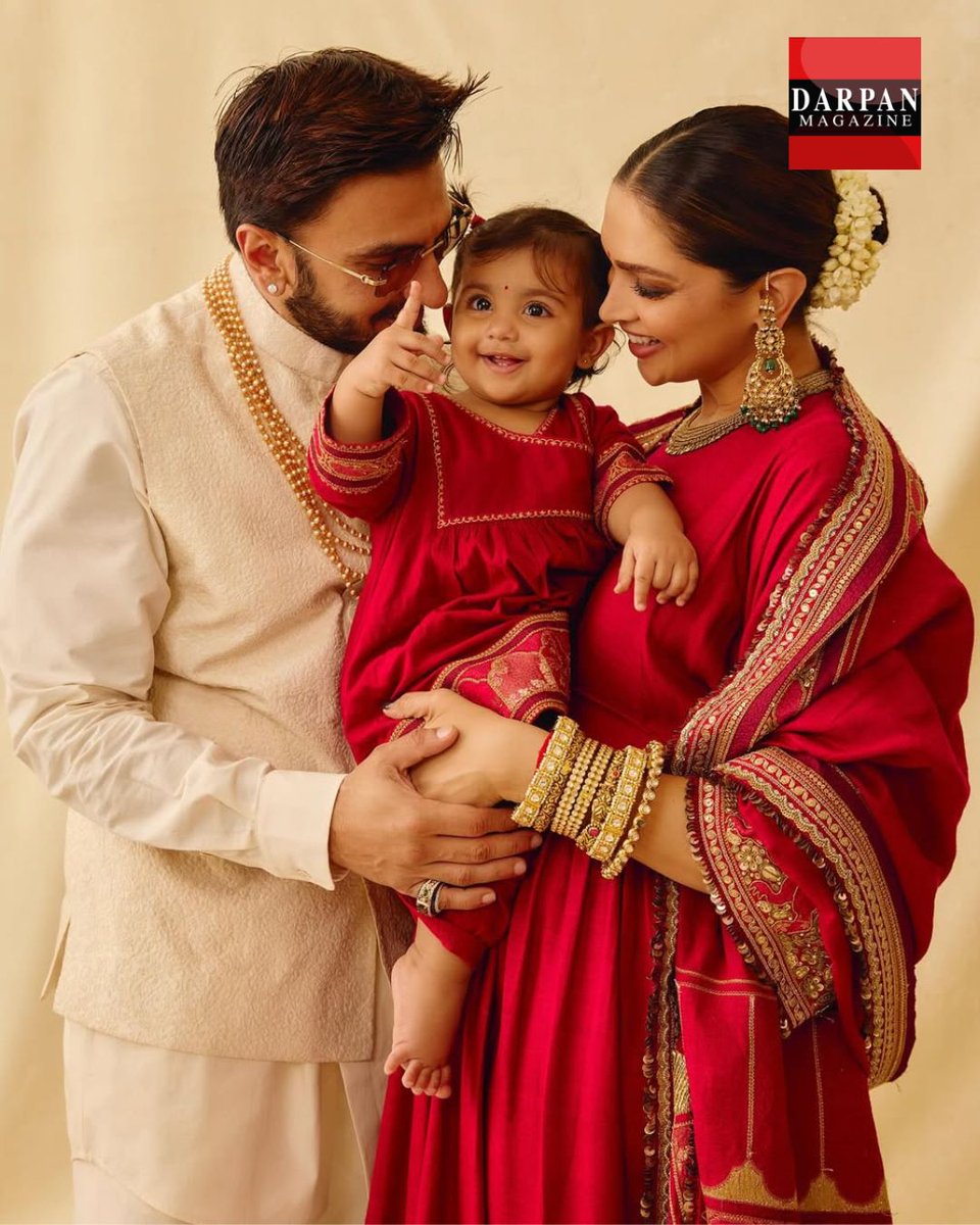 darpanmagazine's tweet photo. Bollywood’s power couple, @deepikapadukone and @RanveerOfficial, made this Diwali extra special for their fans by sharing the first glimpse of their daughter, Dua Padukone Singh!
#Diwali2025 #DuaPadukoneSingh #DarpanMagazine https://t.co/aePYLkNjdb