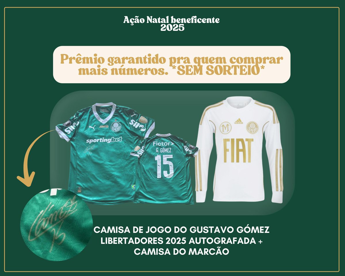 SERGIOSEPSEP2's tweet photo. MAIS UM SORTEIO EXTRA 

Domingo estarei no @Amici1914  e faremos sorteio dessa camisa autografada pelo no pré jogo. 

Para participar e ganhar esses prêmios e AJUDAR NO NATAL SOLIDARIO 2025 

Link https://t.co/com6LL8yPz

quanto mais números, mais chances 

Camisa do Gomez e do Marcão  em dezembro mas sem sorteio, sera para quem comprar mais números da rifa solidaria 

E sorteio em dezembro de todos os outros prêmios 

Participe e ajude 🙏💚🐷

Link :