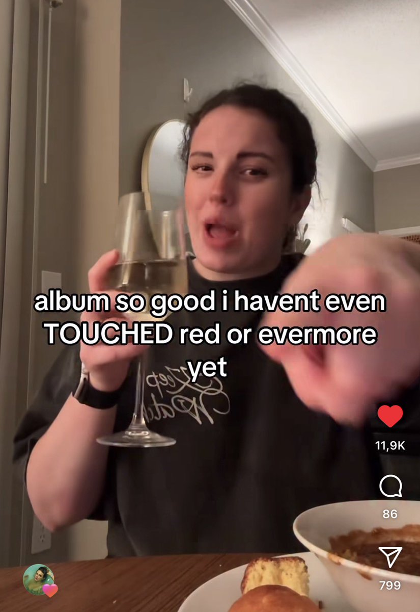 chartstswifty's tweet image. Taylor Swift liked a new Instagram reel about “The Life of a Showgirl”:
“album so good i haven’t even TOUCHED red or evermore yet”