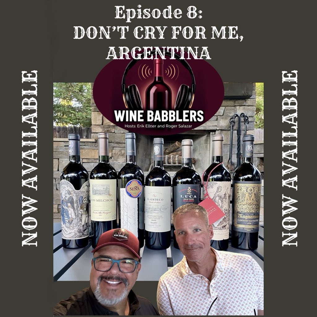 WineBabblers's tweet photo. Episode 8 of the Wine Babblers Podcast: Don’t Cry for Me, Argentina (&amp; Chile) is now available on your favorite podcast channel. This episode features special guest @orindajb - What’s your favorite South American wine? https://t.co/BHP7mZR0A5 https://t.co/mLidxOOMlw