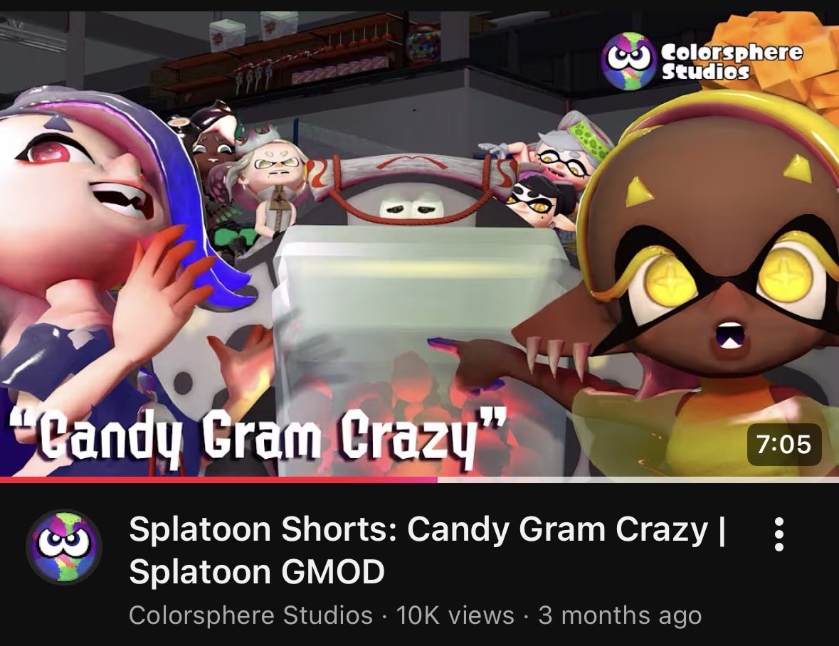 This is probably the fastest we’ve ever hit 10K on a video. 😮

Thanks again to all of your support, it’s truly incredible how much we’ve been able to accomplish in the last 6 years. 🙏🏻

#splatoon #animation #meggy #gmod