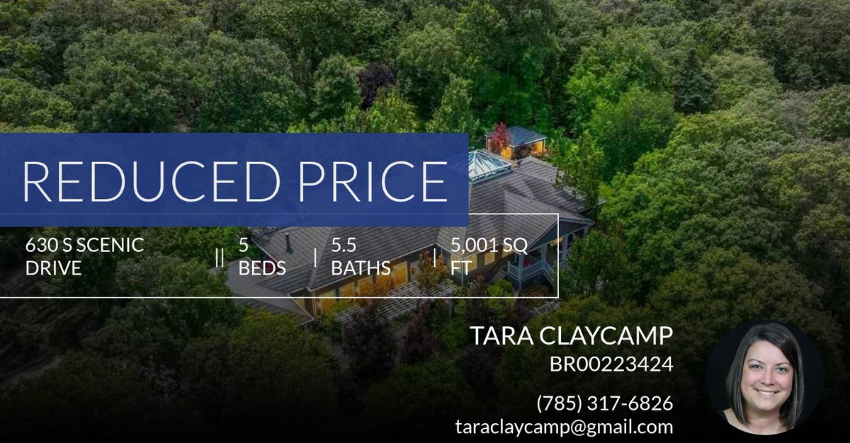 TaraClaycamp's tweet photo. 📍 Reduced Price 📍 This recently reduced home at 630 S Scenic Drive in Manhattan won't last long, so, don't wait to set up a showing! Reach out here or at (785) 317-6826 for more information!

Tara Claycamp, Broker https://t.co/A2hiZejdpo https://t.co/NdkDTQDprl