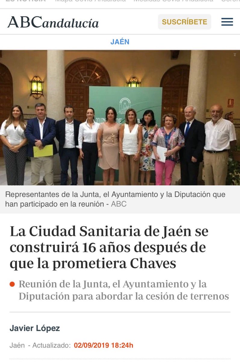 elLeomr's tweet photo. Jaén, noticia @abc_es año 2019, 16 años de retraso 😳ahora van 22 😡 y sigue...  Sanidad centralizada por humanidad y salud ¿es normal? ¿Por dónde va la pelota? @JuanMa_Moreno @psoejaencapital @Juliomillanjaen @JaenMereceMas @GarciaMillanLui @pp_jaen @JAgustinGonzal1 @dipujaen https://t.co/Udu5Cgoo4A