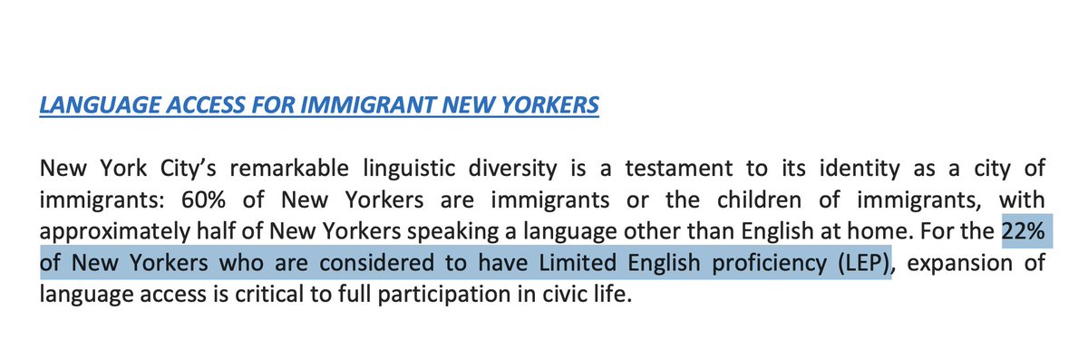 NatHalberstadt's tweet image. Nearly a quarter of New Yorkers can't speak English.
