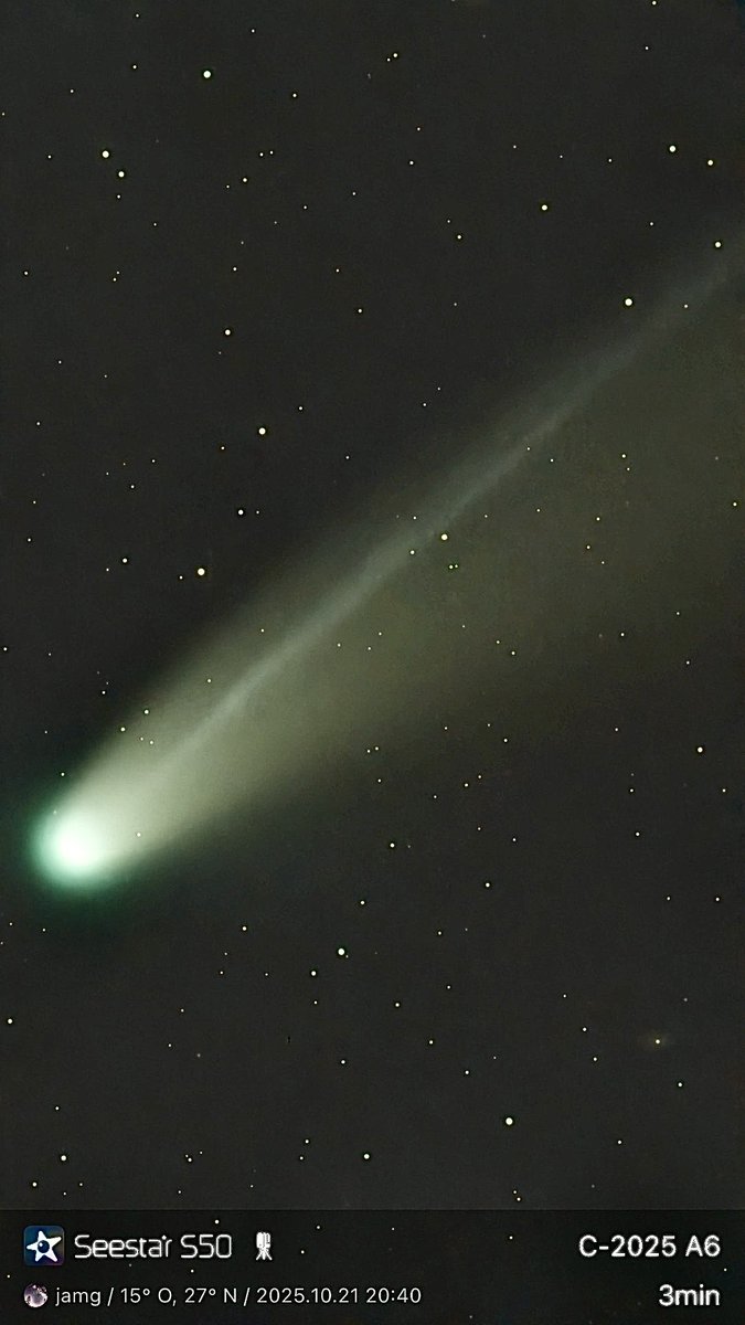 Hoy desde Gran Canaria, aprovechando que es el día de máxima aproximación a la Tierra del cometa Lemmon, he realizado una foto donde se puede ver mejor el cometa para mis alumnos/as del <a href="/CTagoror/">CEIP Tagoror</a> y como siempre una infografía.#cielosESA