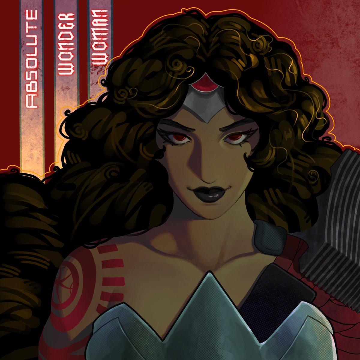 mascaraline's tweet image. Did I nail her face card 😊

#absolutewonderwoman #WonderWoman #dc