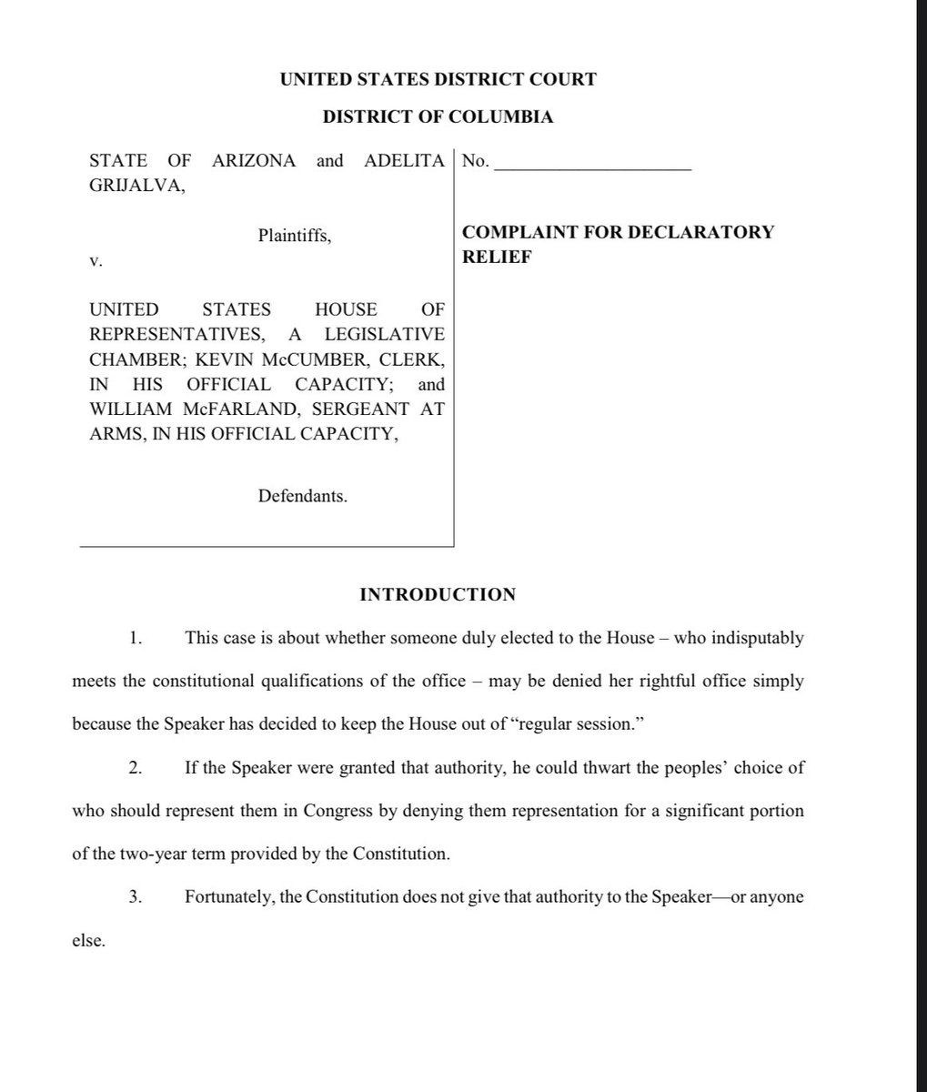 Adelita for Congress (@adelitaforaz) on Twitter photo .<a href="/AZAGMayes/">AZ Attorney General Kris Mayes</a> and I are going to court to ensure that 800,000+ Arizonans in AZ-07 are no longer silenced.
<a href="/SpeakerJohnson/">Speaker Mike Johnson</a>’s obstruction has gone far beyond petty partisan politics – it’s an unlawful breach of our Constitution and the democratic process. .<a href="/AZAGMayes/">AZ Attorney General Kris Mayes</a> and I are going to court to ensure that 800,000+ Arizonans in AZ-07 are no longer silenced.
<a href="/SpeakerJohnson/">Speaker Mike Johnson</a>’s obstruction has gone far beyond petty partisan politics – it’s an unlawful breach of our Constitution and the democratic process.