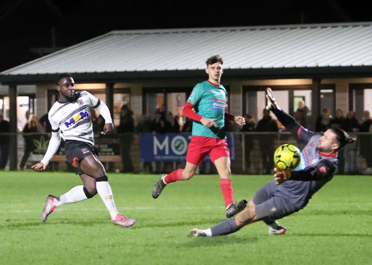 Five goals for Deal Town at the Charles Ground this evening and a long drive back to Crowborough for the visitors.