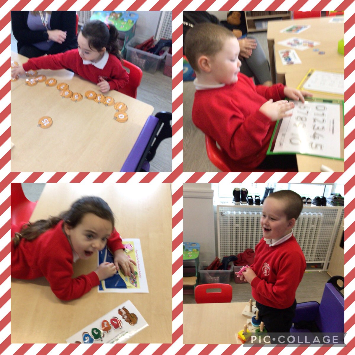 We have been learning about shape this week. We used different shapes to fix the pictures by finding the missing pieces.