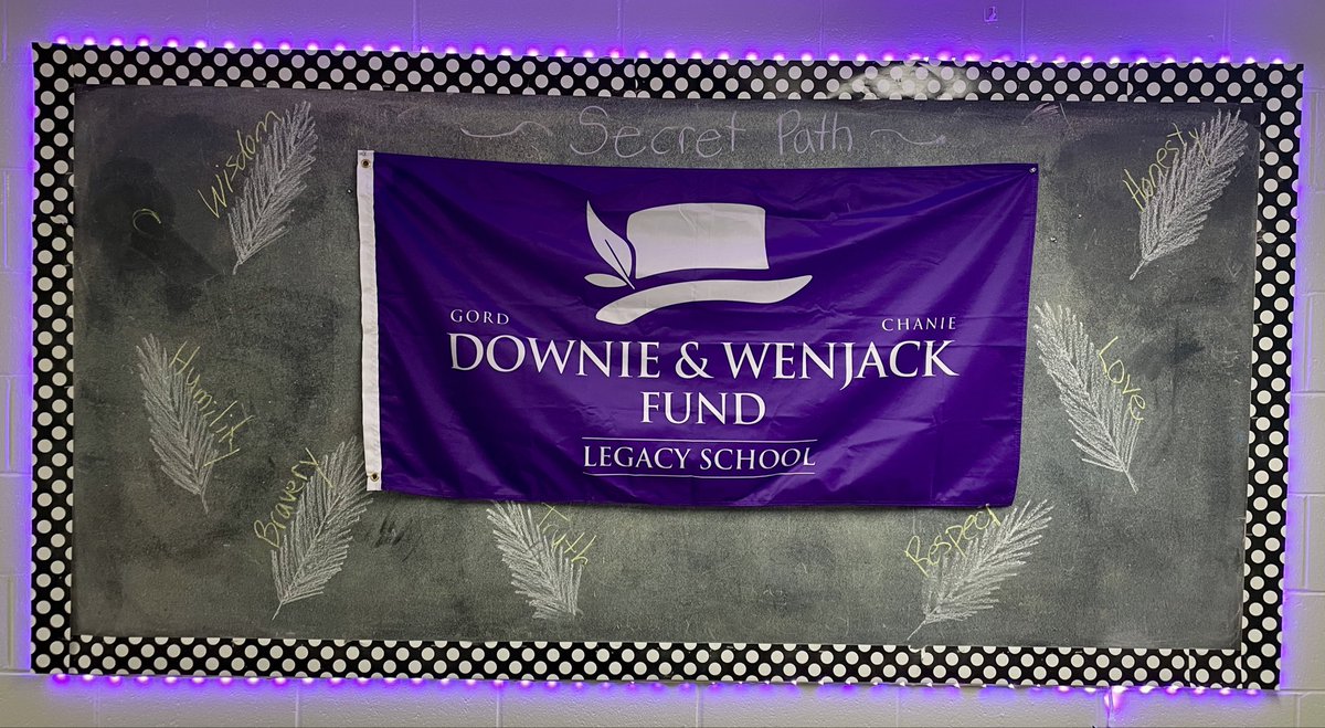 It’s Secret Path week at HES! We are starting the conversation at our school so we can understand and live the promises of peace and friendship when building our shared future 🧡💜 <a href="/downiewenjack/">Downie Wenjack Fund</a>