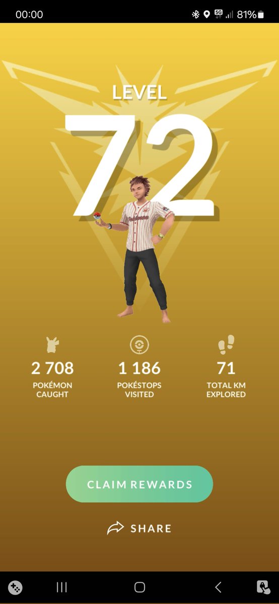 Level 72 in the first minute possible for me #PokemonGOApp