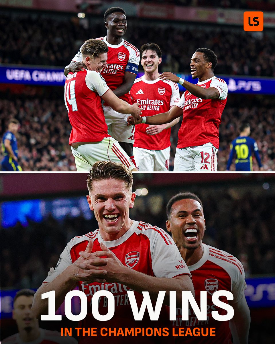 Arsenal have now won 💯 games in the #UCL 😤🔴