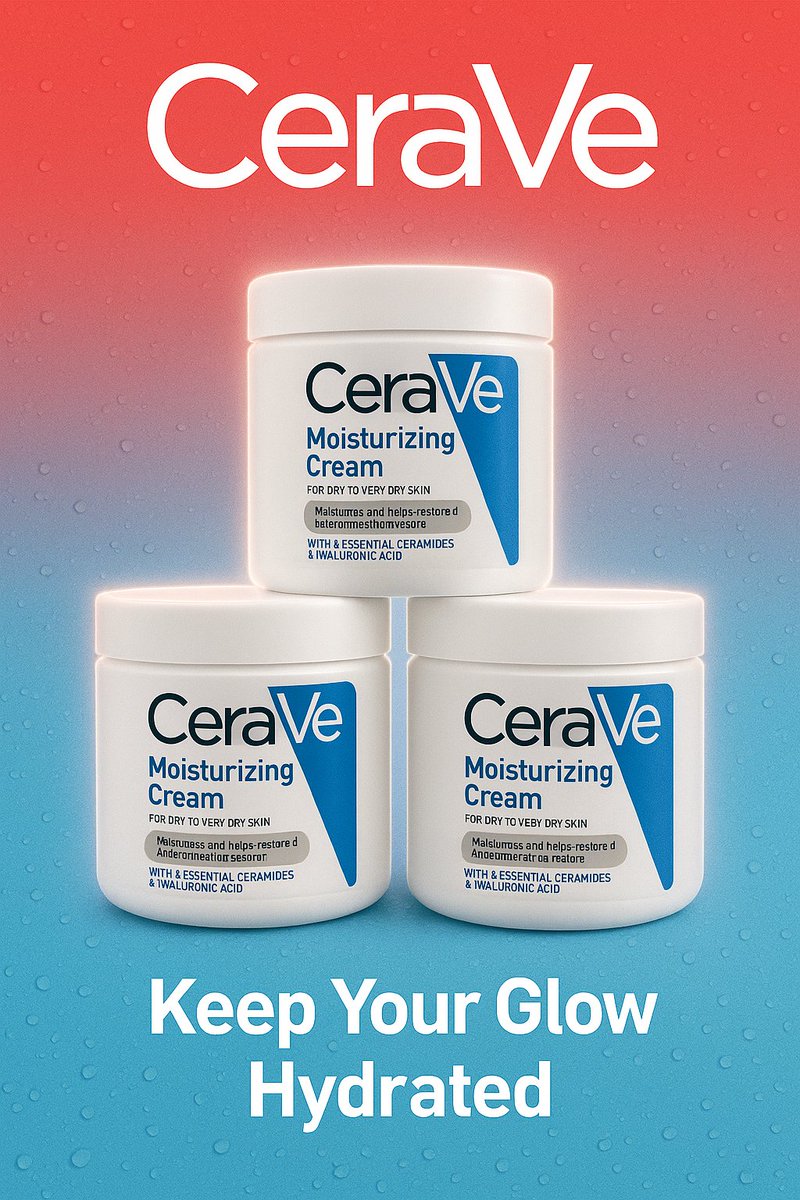 DuanKejia's tweet image. Sensitive skin feeling dry? CeraVe Moisturizing Cream delivers lasting hydration with MVE tech – no grease, all glow. #SkincareLove #MoistureBoost #CeraVe