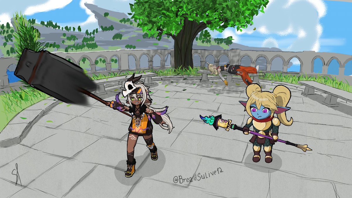 BreadSuliver12's tweet photo. Swapping weapons 

#Iansan #Poppy #PipperWheel https://t.co/auiQVsMPhT
