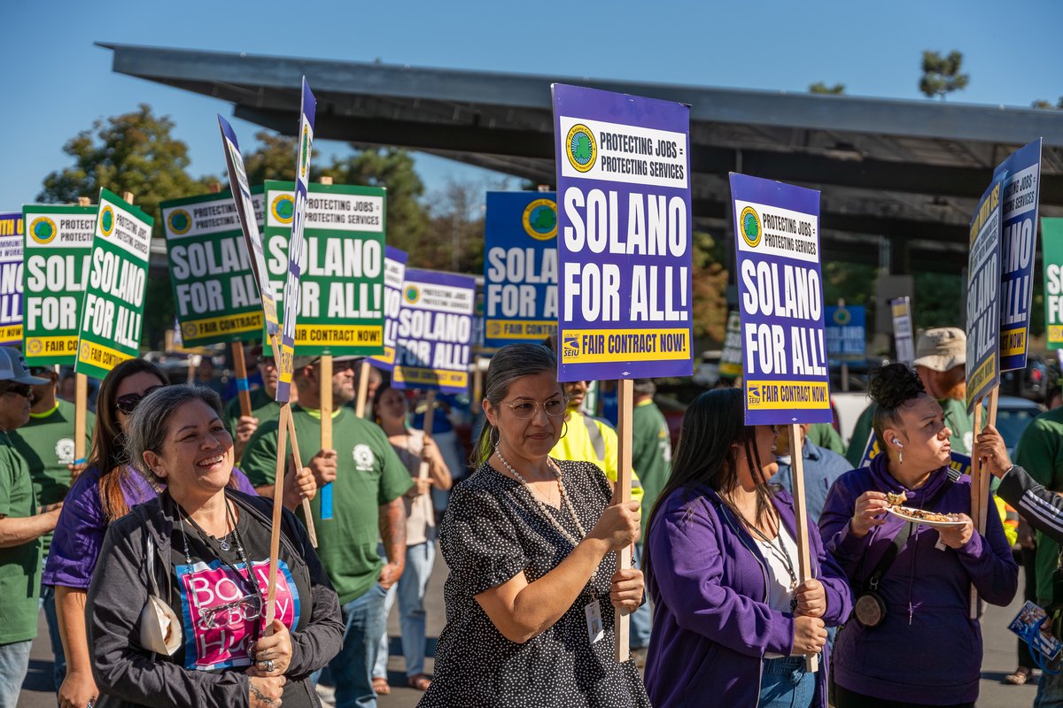 SEIU Local 1021, IFPTE Local 21, and IUOE Stationary Engineers Local 39  rallied today to call on the Solano County Administration to quit stalling  at the bargaining table. We must reach a