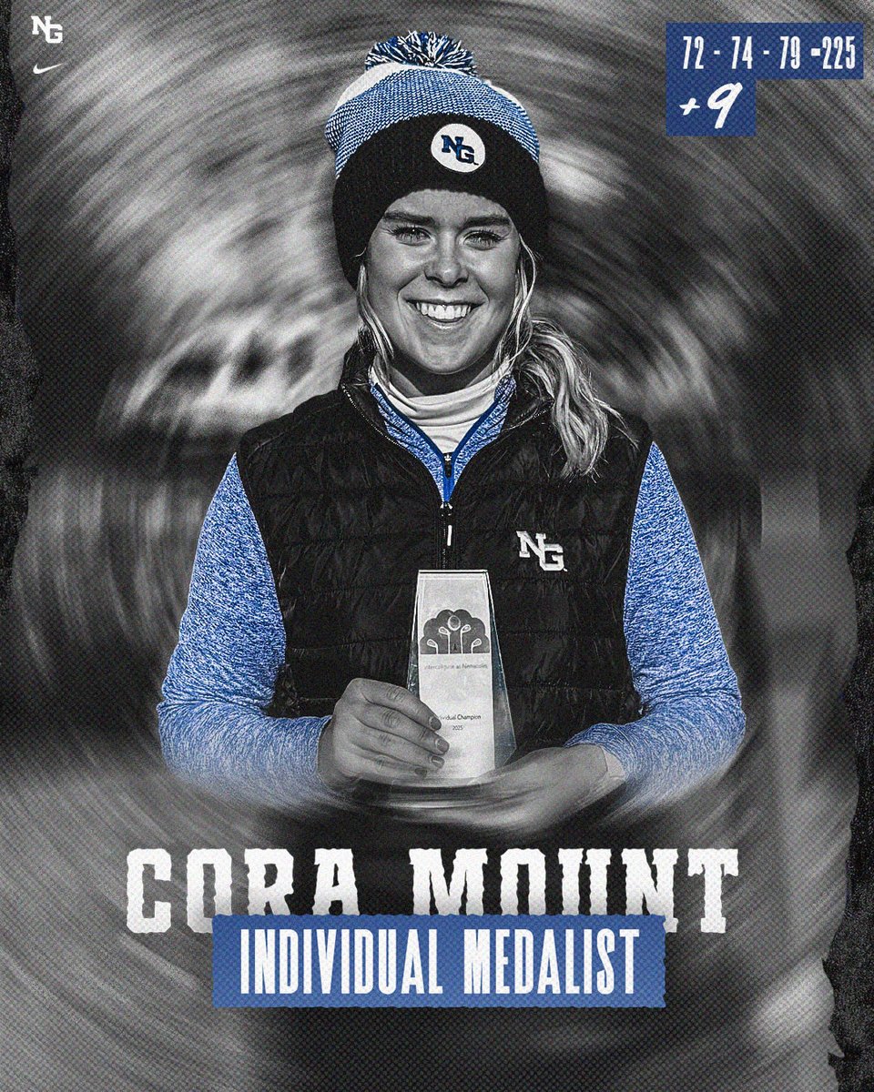 Way to Go, Cora🙌
Mount carded a final-round 74 to finish at nine-over for the tournament, earning her first collegiate victory‼️