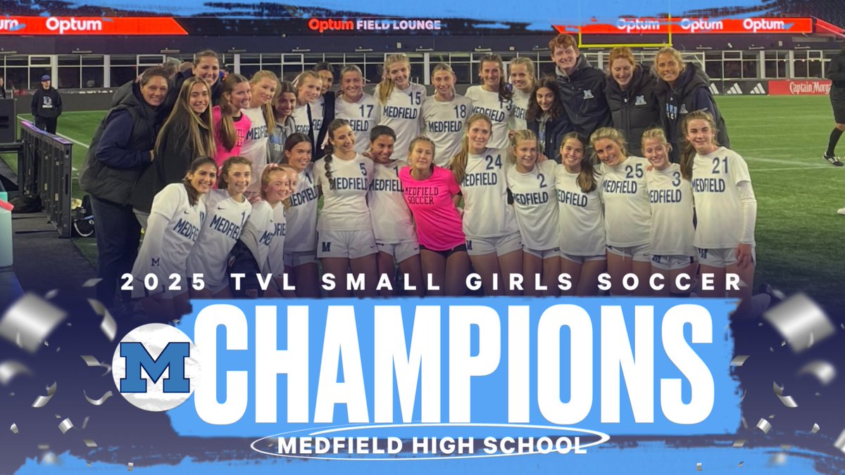 TVL Small Girls Soccer ⚽️ Champions!

15-1 (12-0 TVLS) to date! Not done yet!

Congrats and still working!

<a href="/coachlohan/">Medfield HS Girls Soccer</a> <a href="/coachmace/">Michael Mason</a> <a href="/TVLSportsMa/">TVL Sports Updates</a> <a href="/HometownWeekly/">Hometown Weekly</a> <a href="/MetroWestSports/">Daily News Sports</a> <a href="/GlobeSchools/">Boston Globe Schools</a> <a href="/BConn63/">Brendan Connelly</a> <a href="/Murray_Jack_/">Jack Murray</a>
